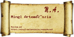 Mingl Artemíszia névjegykártya